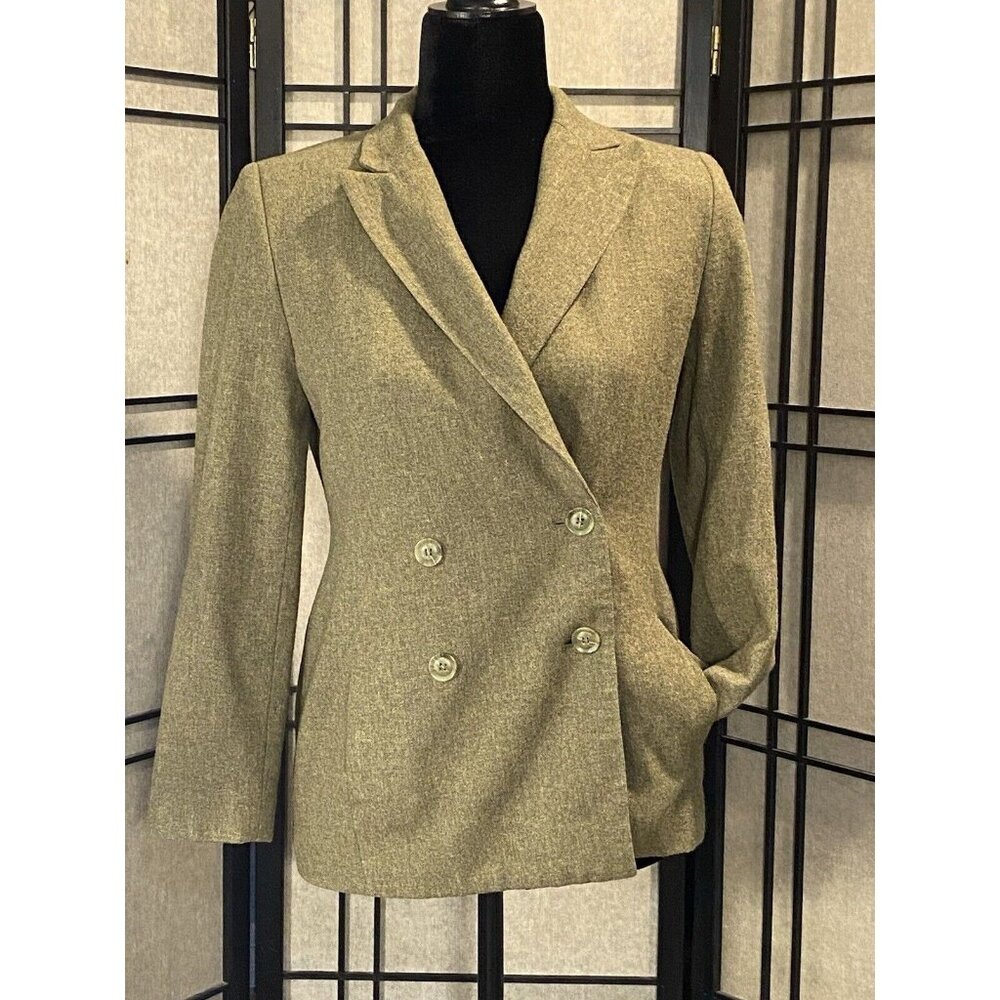 Lord & Taylor Petites Sz 6P Double Breasted Wool Blend Lined Pockets *DETAILS*